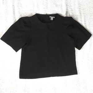 H&M Black Short Sleeve Blouse